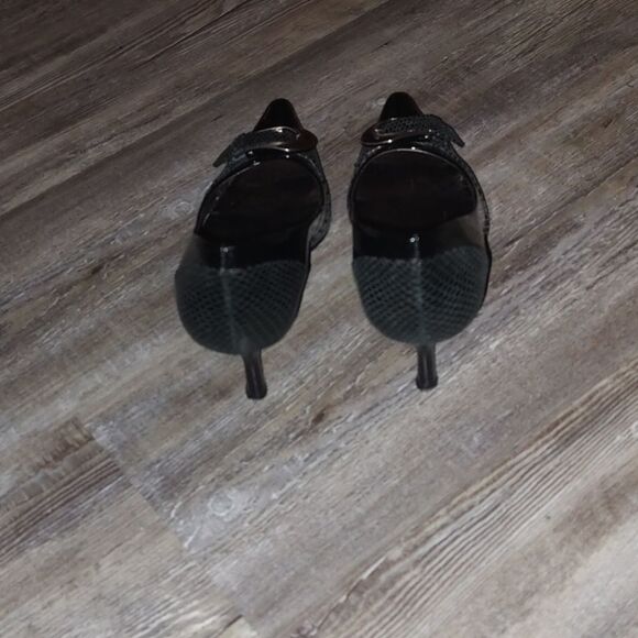 Circa Joan & David  CJdarleen   black kitten heel pointed toe Sz 7 - Picture 5 of 7